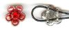 1 12mm Dark Pink with Red Epoxy Flower Slider